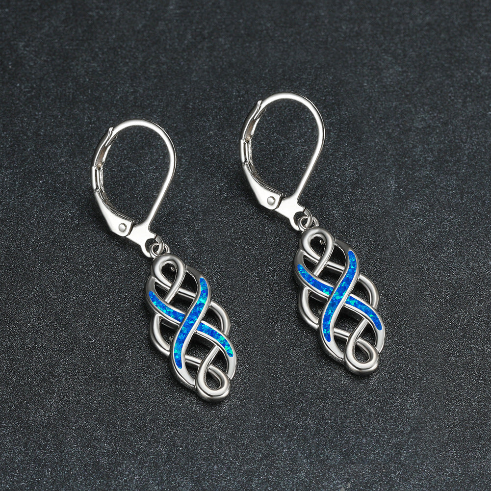 Wholesale Woven Ethnic Wind Alloy Earrings